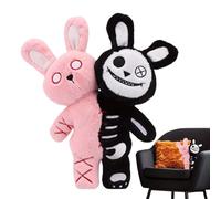 Juguete De Peluche De Conejo De Dos Cabezas - Muñeca Con Diseño De Terror De 28 Cm Hecha De Algodón PP, Peculiar Compañero De Sofá Para El Coche Del Dormitorio | Ideal Para Halloween, Pascua, Navidad,