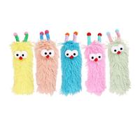 Juguete de peluche de gato, juguete de almohada de gato | Bolsa interactiva Cat Toys Enrichment Almohada, 5x muñeca de dentición suave, Chew Caterpillar calmante con catnip en el interior para gatito