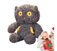 Juguete de peluche de gatos, lindos peluches de gatos,Lindo gato acurrucado peluche | Vívida Cabeza de expresión gatita gatita rotatoria de peluche, abrazo, acompañamiento, plushies relajantes