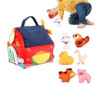 Juguete De Peluche De La Granja - Set De Juego Educativo E Interactivo Con Animales De Peluche | Animales De Granja De Con Maletín De Transporte,Para Chicos Y Chicas, Niños Pequeños Y Preescol