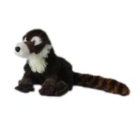 Juguete de Peluche de Mapache pequeño de simulación, muñeco de Peluche de Mapache de Nariz Blanca, Regalo de compañía Suave y Bonito, decoración del hogar