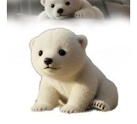 Juguete de Peluche de Oso Polar Realista, Peluche Infantil Interactivo de 21 cm/28 cm, compañero de Apoyo Emocional, para aliviar la ansiedad de Familiares y Amigos White 28cm