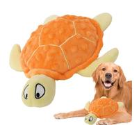 Juguete de peluche de tortuga, juguete chirriante para perro, juguete de peluche para perros de tortuga marina, juguetes de dentición para perros, juguete masticable para perros, juguetes chirriantes