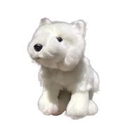 Juguete de Peluche de Zorro de simulación, muñeco de Animal Zorro ártico, Animal Suave y Bonito, Regalo de educación temprana, decoración del hogar