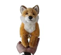 Juguete de Peluche de Zorro Rojo de simulación, muñeco de Zorro de Peluche, Regalo de educación temprana Suave y Bonito, decoración del hogar(Brass)