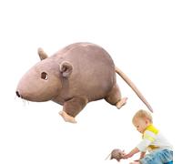 Juguete de peluche genérico, 15 cm realista, suave, bromas de Halloween, Lightweight Fun, Fake Rats Toy for Kids, , Jokes and Party Decor Gray Individually Wrapped
