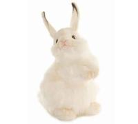 Juguete de peluche hecho a mano realista de conejo de pie blanco Hansa de 32 cm