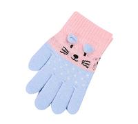 Juguete de peluche para bebé, invierno, niños, niños, guantes de cómic, para niñas, animales lindos, cuidado del bebé, césped deportivo (D, talla única)