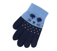 Juguete de peluche para bebé, invierno, niños, niños, niños, guantes de cómic, para niñas, animales lindos, cuidado del bebé, césped deportivo (A, talla única)