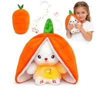 Juguete de peluche para bebés con música, ayuda a dormir para respirar animales que respira con movimiento de respiración para bebés, a partir de nacimiento (conejo blanco)