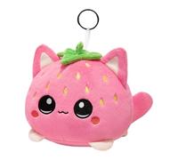 Juguete de peluche para gato - 7,87 pulgadas strawberry cat plush doll | short plushs cute - Strawberry kitten plushs toy with PP cotton filling, soft strawberrys design decoration for bedroom desk or