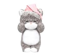 Juguete de peluche para gatos de 35 cm, lindo y esponjoso gato dormitando, juguete para niños hecho de material suave, diseño seguro, decoración de interiores, uso universal, compatible con sala de es