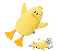 Juguete de peluche para masticar para gatos | Juguete de masticar con chillido para gatito de peluche | Compañero de Dentición Interactivo Figura suave para Razas de tamaño pequeño a grande, salón