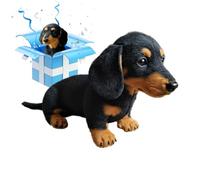 Juguete de peluche para perro, 17 x 15 x 10 cm, peluche emocional para perros de juguete realista, para vacaciones, aniversarios, lugar de trabajo, hogar, mochila, cumpleaños, amigos, todas las edades