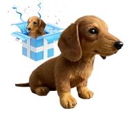 Juguete de peluche para perro, 17 x 15 x 10 cm, peluche emocional para perros de juguete realista, para vacaciones, aniversarios, lugar de trabajo, hogar, mochila, cumpleaños, amigos, todas las edades