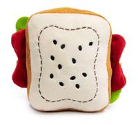 Juguete de peluche para perro Buckle-Down con chirriador, dise o de Scooby Doo Sandwich, multicolor, 15 x 15 cm, DTPT-SDBE