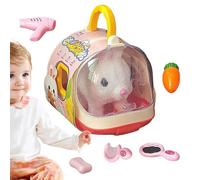 Juguete de peluche para perro robot, juguete para perro que camina para los perros juguetes | Juguetes para robot perro, realistas, incluye una maleta para la celebración de un cumpleaños, jugando al