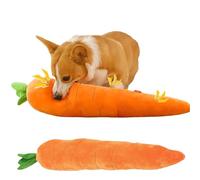 Juguete de Peluche para Perro | Zanahoria Interactiva para la Dentición con Chillido,para Momentos de Tranquilidad en Casa, Guardería o Entrenamiento,Para Juegos de Tirar y Soltar, Jaulas, Perreras, M