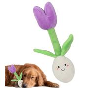 Juguete de peluche para perros, juguete de alimentación lenta para mascotas,Juguete de peluche con sonido en forma de flor | de la soledad y peluche interactivo y