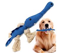 Juguete de peluche para perros, juguete de cuerda resistente a las mordeduras con forma de animal con sonido chirriante, juguete interactivo de peluche para cachorros pequeños, medianos y grandes