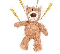 Juguete de peluche para perros - Oso duro interactivo, animal de peluche que hace sonido, juguete masticable irrompible, accesorio para la dentición de cachorros, juego de mascotas para enriquecer el