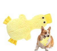 Juguete de peluche para perros - pato chillón interactivo | Juguete masticable para cachorros y perros adultos, peluche suave con papel crepitante, ideal para disparar y molestar en casa o al aire