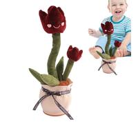 Juguete de peluche para tulipán parlante - Canto de flores de tulipán - Carga USB | Dancing Walking Twisting Plushing, juguete interactivo eléctrico musical para niños Girl Girl Boy