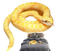 Juguete De Peluche Realista De Pitón - Serpiente De Peluche De 110 Cm Para Niños Juego De Selva | Textura Viva Diseño Esponjoso Para Regalos De Cumpleaños Y Decoración De Halloween | Juguete De Co