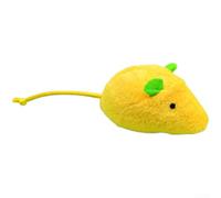 Juguete de peluche realista para gatos pequeños con hierba gatera natural y cuerda elástica de 50 cm para caza interactiva, color amarillo (B)