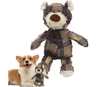 Juguete de peluche resistente a los masticables para perros, juguete duradero para dentición de oso mendigo, para el cuidado dental de cachorros