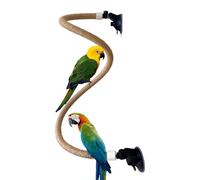 Juguete de perca de pájaro - Vaso con ventosa ajustable - Ancho de visión, reservas de entretenimiento, bastón de lijado portátil - Entrenamiento para casa, balcón o jardín