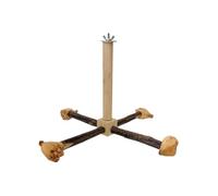 Juguete de percha de loro de rotación, juguete de percha de pájaro - Stand Bird Perch Toys - Stand Bird Perch Standing Cage Jaula, jaula COCACIEL Stop Rotación - Spin Wood Toy