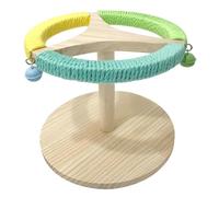 Juguete de percha de pájaro, percha de percha de perca, Interactive Parrot Perch Wooden Stand PARKEET juguete, ACCESORIOS DE LA jaula DE AGGENTE ROTACIONES Rueda de ejercicio de enriquecimiento para