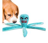 Juguete de perro chillido, juguete chillido para perros - Plush Toys de pulpo chirriante para masticadores - Lindo animal para perros pequeños medianos grandes, herramienta de masticación de cachorros