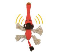 Juguete de perro chillido, juguete para perros de peluche,Juguete de cuerda de parloteo simulado resistente a la mordida - Charretando el perro interactivo de masa de masa para la dentición de cachorr