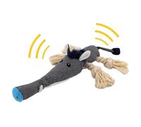 Juguete de perro de peluche, animales de peluche para perros Toy de masticación,Juguete de cuerda de parloteo simulado resistente a la mordida | Charretando el perro interactivo de masa de masa para l