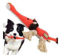 Juguete de perro de peluche, animales de peluche para perros Toy de masticación,Juguete de cuerda simulada de de animal chirriante y resistente a la mordida | Charretando el perro interactivo de masa