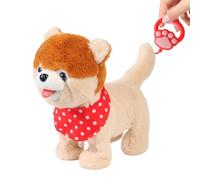 Juguete de Perro de Peluche eléctrico con detección táctil, Juguete Interactivo para Perros electrónicos interactivos, para niños y niñas, cumpleaños, navideñas y Desnudas