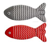 Juguete De Pez For Gato, Juguete Rascador For Gato, Juguete Interactivo De Simulación De Pez For Gato, Juguete De Peluche For Jugar, For Gatitos(Gray and Red)