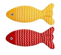 Juguete De Pez For Gato, Juguete Rascador For Gato, Juguete Interactivo De Simulación De Pez For Gato, Juguete De Peluche For Jugar, For Gatitos(Yellow and Red)