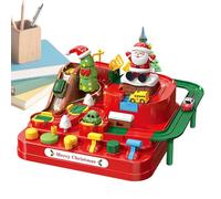 Juguete De Pista De Carreras - Vehículos De Tren Deslizante De Dinosaurios,Pista De Carreras con Tema De Navideña | para Niños Y Niñas Cumpleaños Casa Escuela Suelo Sala De Juegos