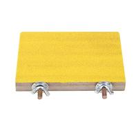 Juguete de Plataforma de pie de Loro, Mascotas, Aves, Pata de Madera, molienda, área de Juegos Limpia, pájaro, Helada, Percha, Jaula, Accesorios, para hámsters, Chinchillas(Amarillo)