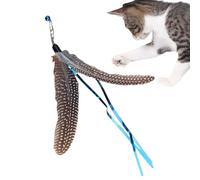 Juguete de plumas para gatos - Juguete interactivo de plumas para gatitos,Cabeza giratoria del molino de viento para jugar en el estudio dormitorio sala de estar