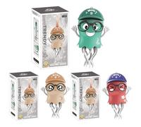 Juguete De Pulpo - Calamar Arrastrándose Eléctrico Para Evitar Obstáculos Inteligentes, Actividades De Aprendizaje Interactivo Con Música De Luces, Diseño De Aerosol Automático | Diversión ed