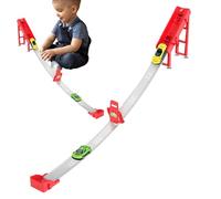 Juguete De Rampa Para Coche: Pista De Carreras Educativa, Lanzador De Catapulta Interactivo | Juego De Minicoches Duales Con Función De Aprendizaje, Producto De Movimiento De Pista Deslizante Dinámico