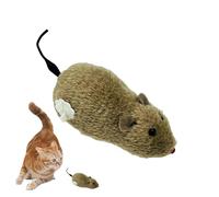 Juguete De Ratón De Cuerda Para Gatos - Ratón De Peluche Con Mecanismo De Relojería | Juguetes De Caza Realistas Y Juguetes Para Correr: Ratones De Peluche Interactivos Para Gatos De Interior, Juego D
