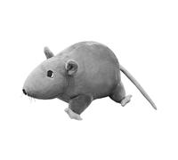 Juguete de ratón: felpa blanca suave, muñeca realista, tamaño pequeño | Muñeca de rata simulada para travesuras, fiesta infantil, gato entretenido, divertido e innovador