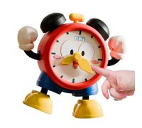 Juguete de reloj de canto, juguete de reloj de aprendizaje - Ayuda de gatear para dibujos animados | Juguete interactivo del reloj musical, juguete educativo para aprender a gatear con luz y sonido
