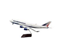 Juguete De Resina para Avión B747 Transaero Ruso Escala 1/150 con Tren De Aterrizaje Ligero Y Ruedas Aficionados Militares(No Light)