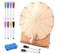 Juguete de rueda de la fortuna con soporte de metal, rueda de la fortuna de madera, rueda de la fortuna para girar, rueda de acrílico para personalizar, rueda de la fortuna con soporte de metal para